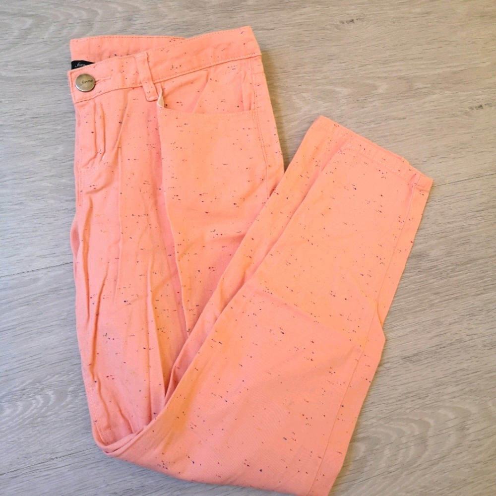 Pink Pants with splash of paint design